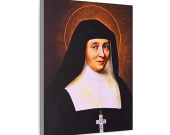 Portret St. Jane de Chantal (optie 1) - canvas gallerij wraps