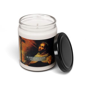 Vela de Oração Católica de São João da Cruz - Vela de Soja Perfumada, 9oz