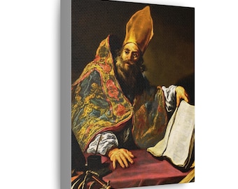 Porträtt av Sankt Ambrosius (Alternativ 3) - Canvas Gallery Wraps