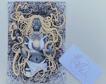 Greek Gorgon Medusa - 5”x7” Art Print - Wall Decor - Illustration Goddess Mythology