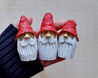 Estatua de madera de Papá Noel, adorno de Papá Noel tallado en madera, figura navideña tallada a mano, decoración navideña de madera para el hogar.