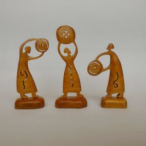 Dancing Kokopelli Home Decor, Kokopelli  Figurines, Wood Carved  Statuette, Southwestern Decoration
