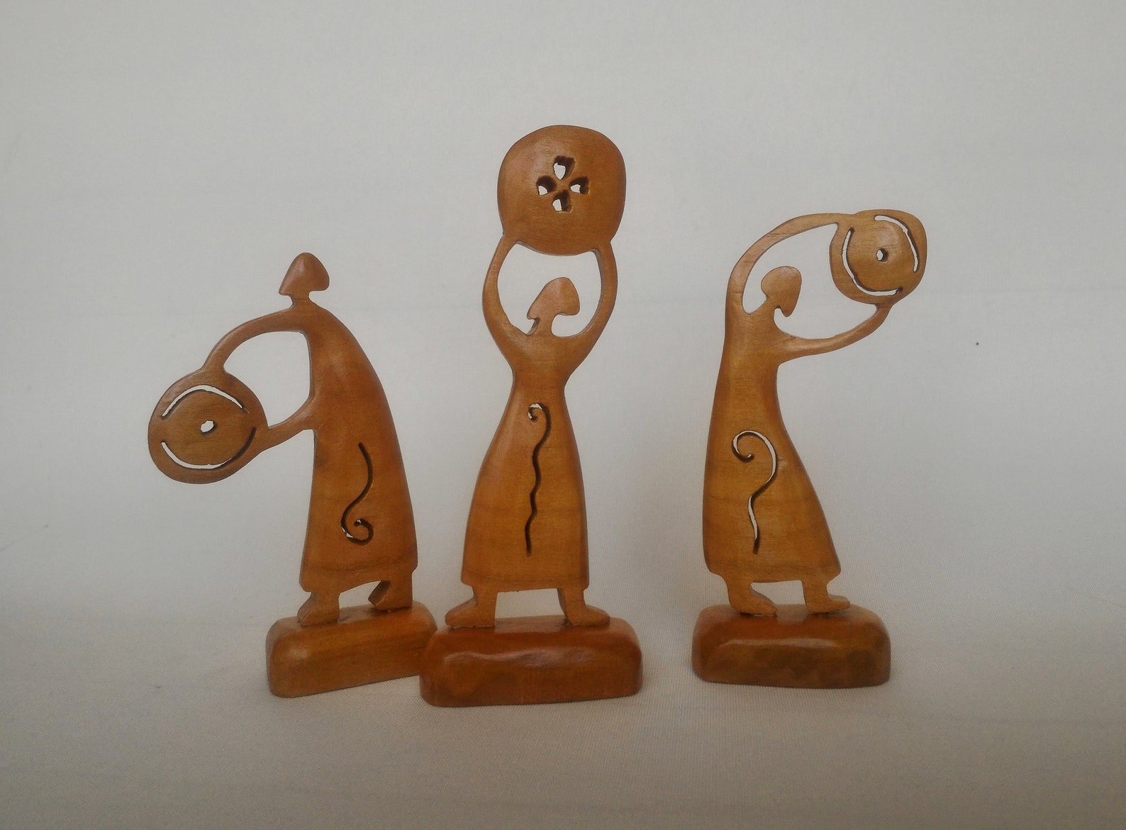 Kokopelli Figurines Dancing Kokopelli Home Decor Wood Etsy