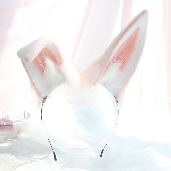 Cosplay bunny ear, Mouldable ears, white bunny ears, bunny ear headband, rabbit ears, cosplay ear, anime cosplay , petplay ,furry ears