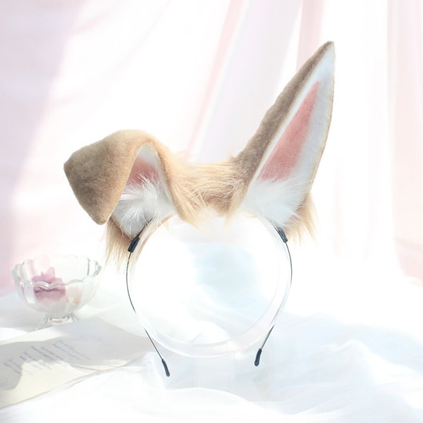 Cosplay bunny ear, Mouldable ears, white bunny ears, bunny ear headband, rabbit ears, cosplay ear, anime cosplay , petplay ,furry ears