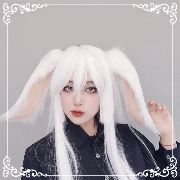 Loppy Bunny Ears, Long bunny ears, bunny ear headband,cosplay ears, anime cosplay , petplay ,furry ears