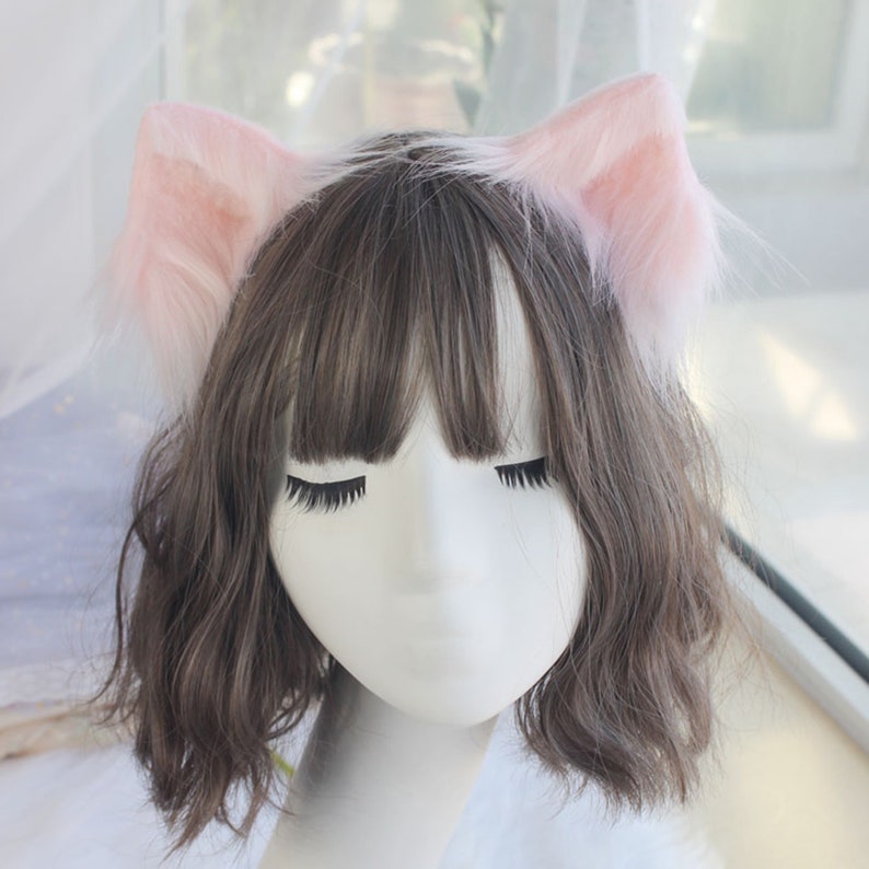Cosplay Cat Ear Pink Kitten Ear Ear Headband Cosplay Ear Etsy