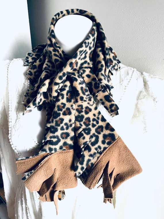 Designer leopard sale print scarf