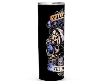 Evil Queen Witch Snow White Villain 20oz Skinny Tumbler – Dark Fairy Tale Cup fo