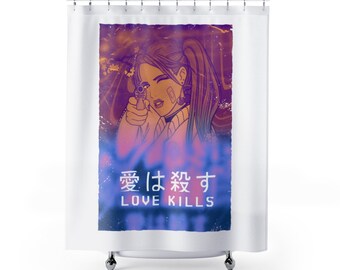 Anime Curtains Etsy
