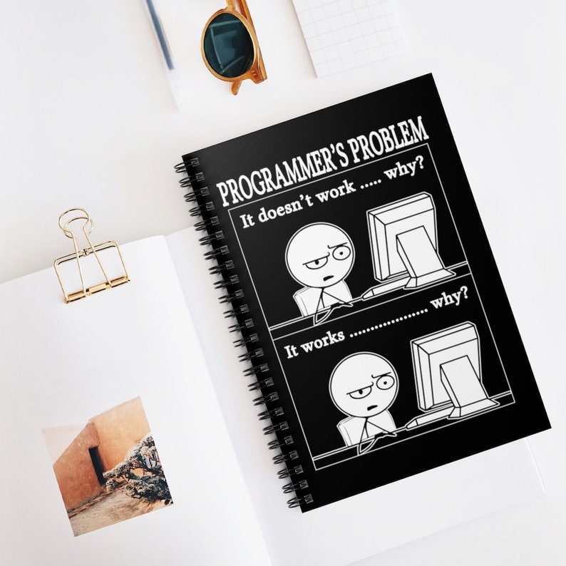 Programmer Spiral Notebook Ruled Line Programming Journal | Etsy