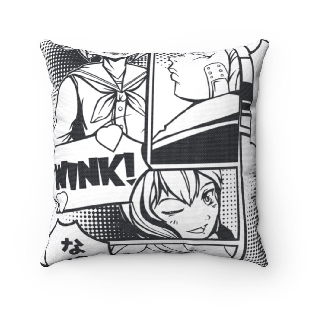 Anime Manga Pillow Case Spun Polyester Square Pillow Cover Etsy