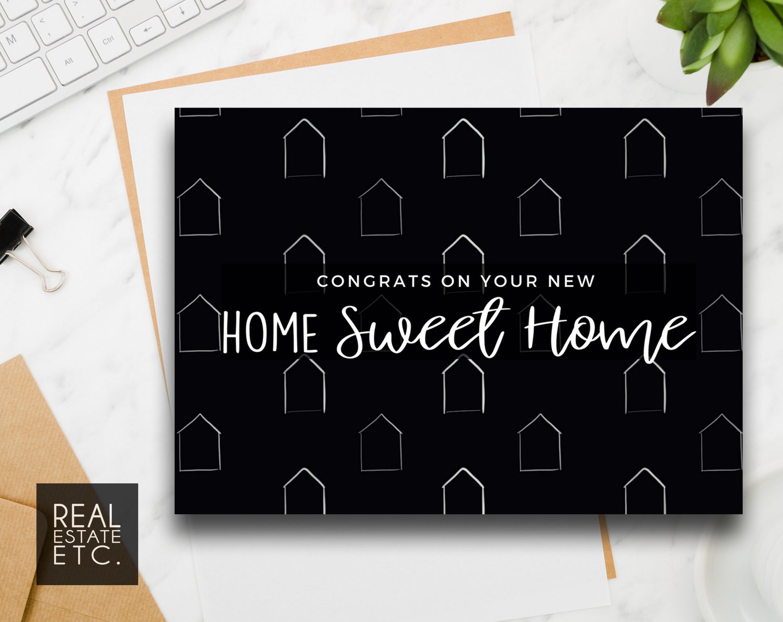 Real Estate Note Cards 5x7 Fold Client Mailers Etsy