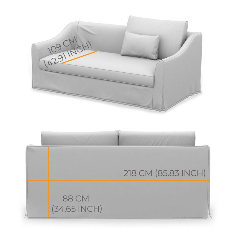 FARLOV IKEA 3 Seat Sofa Cover Farlov Couch Slipcover Custom Etsy