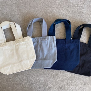 Organic cotton mini tote bag * handbag lunch bag* eco friendly * choice of colours *gift