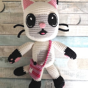 Crochet Pattern White cat En. Crochet kitty. Pandy paws cat