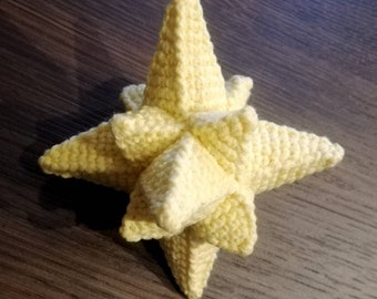 Pattern Crochet Christmas star 3D. Pattern! is not finnished good