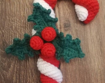 Pattern Christmas candy En candy cane crochet canes Christmas decor