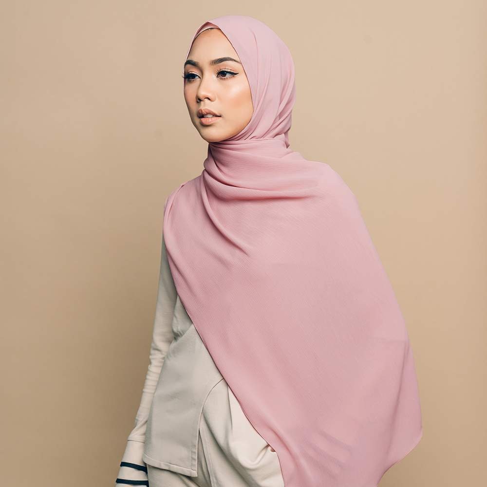 MUNA Malaysian Textured Chiffon Hijab Flowy and Easy to Care picture