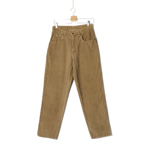 Vintage Brown Corduroy Pants, Vintage 90's Cord Tapered Trousers