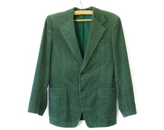 Vintage Mens Corduroy Jacket M Khaki Corduroy Blazer Womens L Etsy