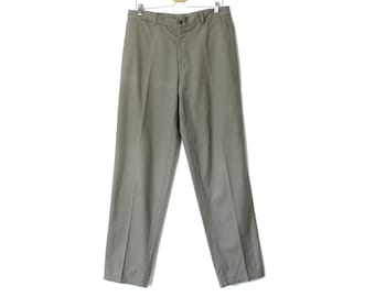 Vintage Camel Active Chino Pants: Olive Grey Cotton Trousers
