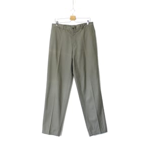 Vintage Camel Active Chino Pants: Olive Grey Cotton Trousers