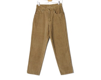 Vintage Brown Corduroy Pants, Vintage 90's Cord Tapered Trousers