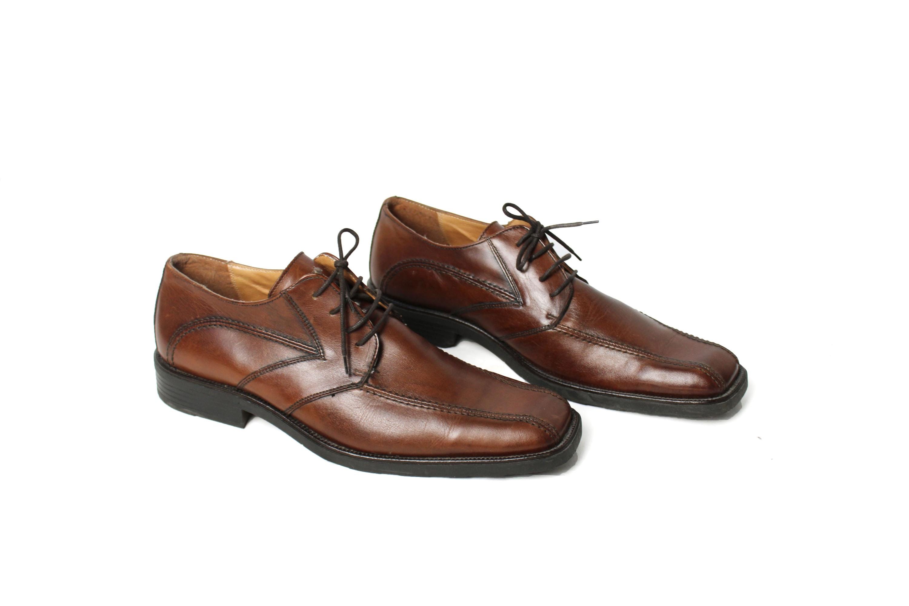 Vintage Florsheim brown tie oxford/derby shoes, size 7.5B Vintage Oxford Shoes Size 8 - Etsy main image 3
