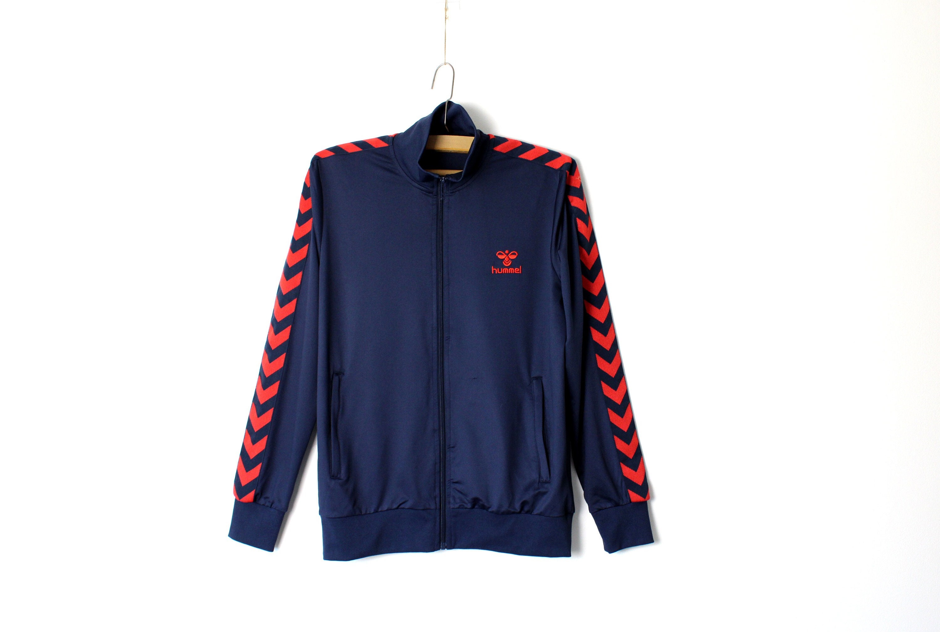 Vintage 90's 00's Hummel Blue Jacket, Sport Track Suit Windbreaker