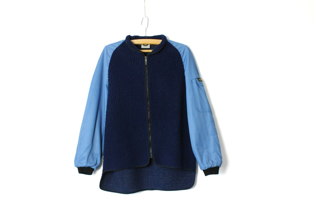 Buy Vintage 70s Blue Fleece Sherpa Jacket: Teddy Outerwear, Men's