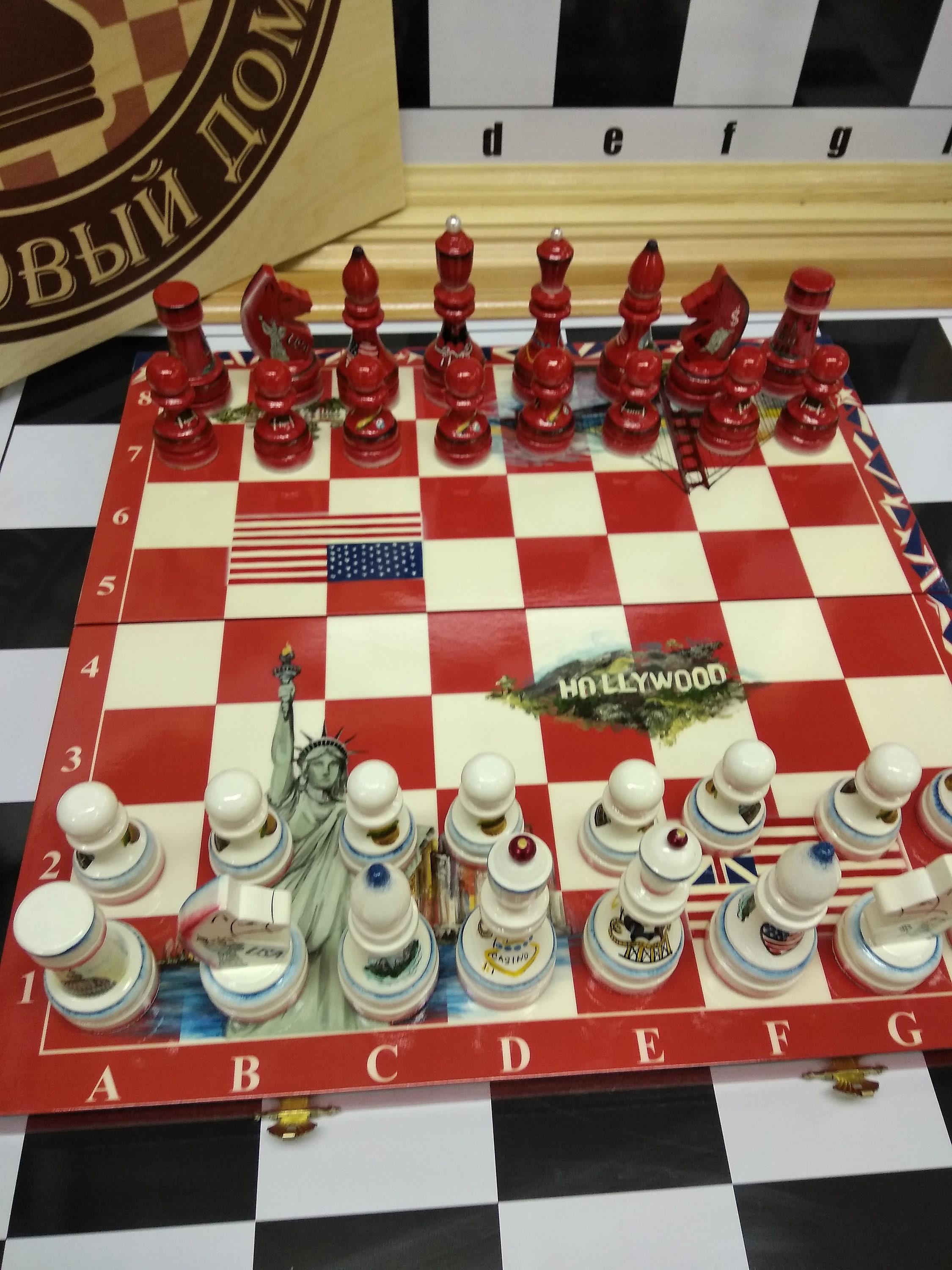 USA Chess Set Etsy