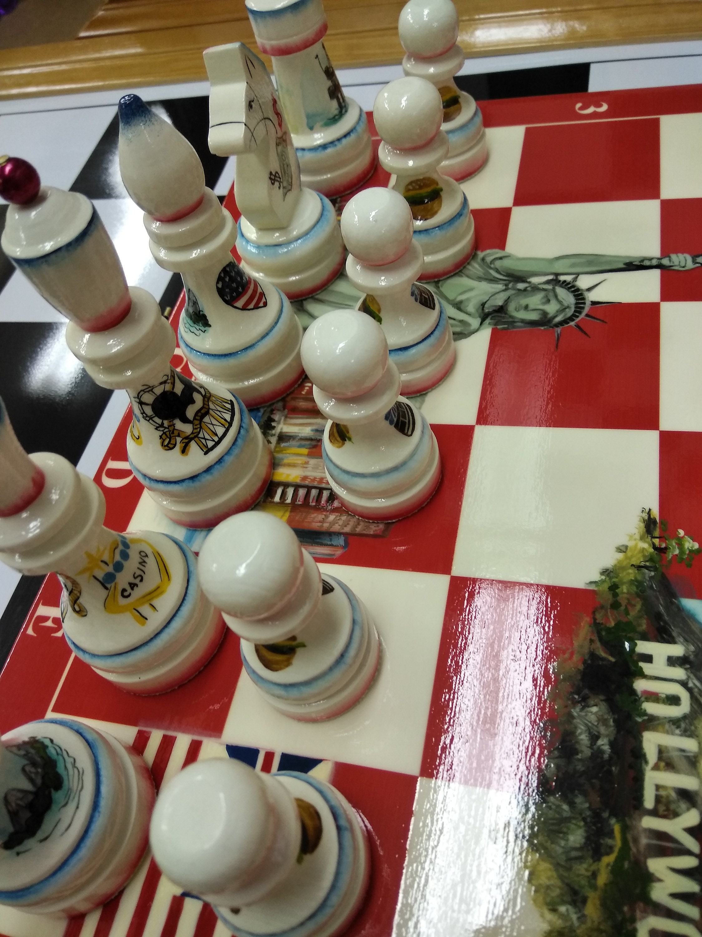 USA Chess Set Etsy