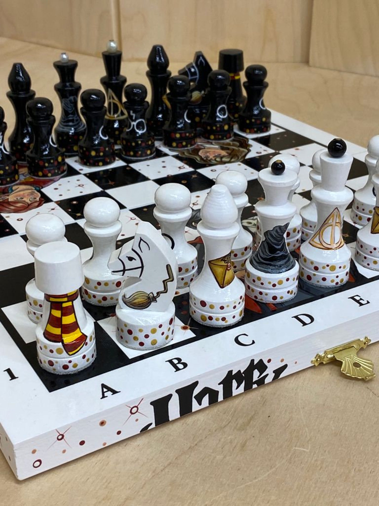Harry Potter Themed Chess Set Etsy
