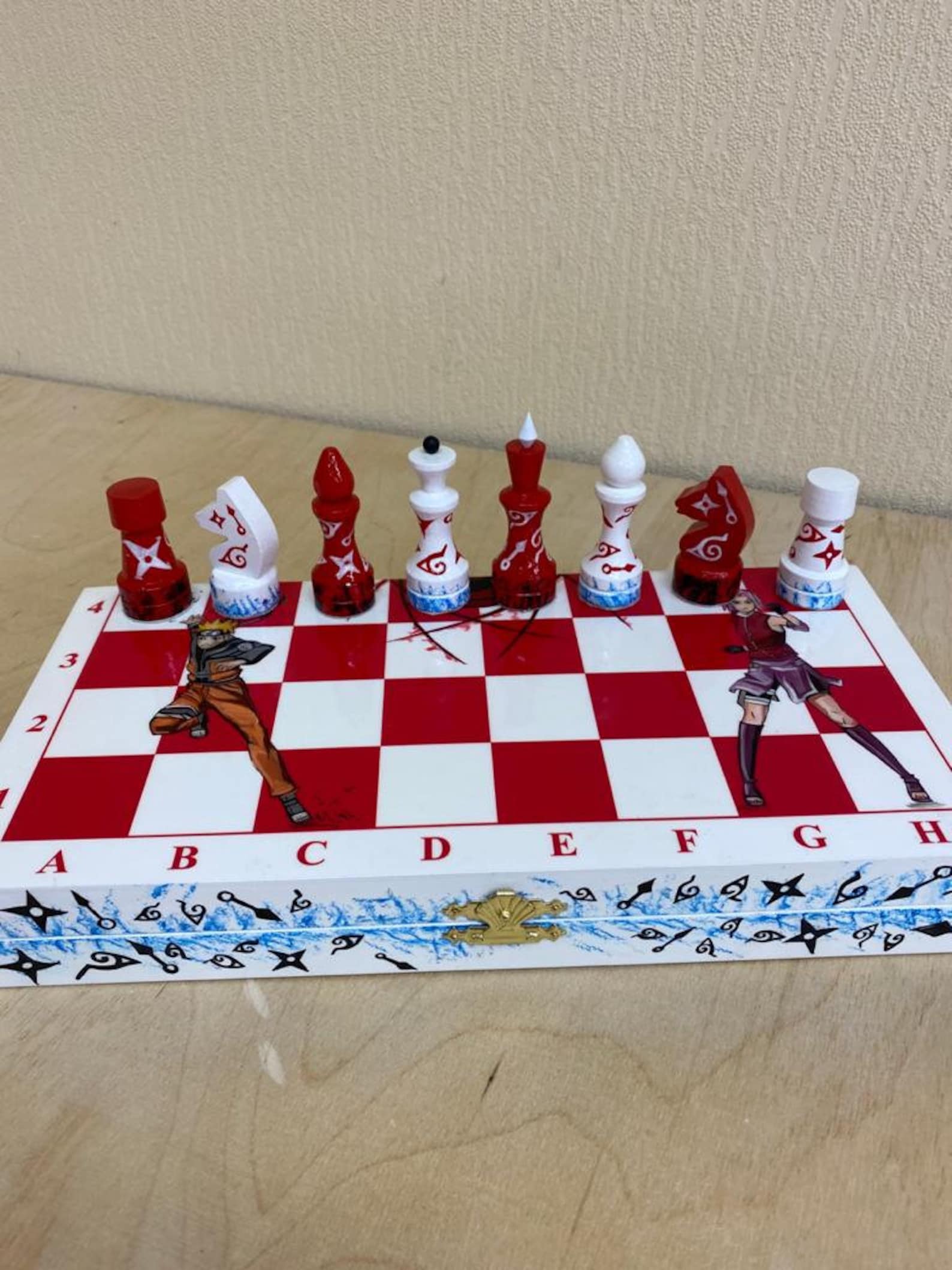 Anime Fan Art. A Custom Made Wooden Hand Painted Chess Set. Etsy