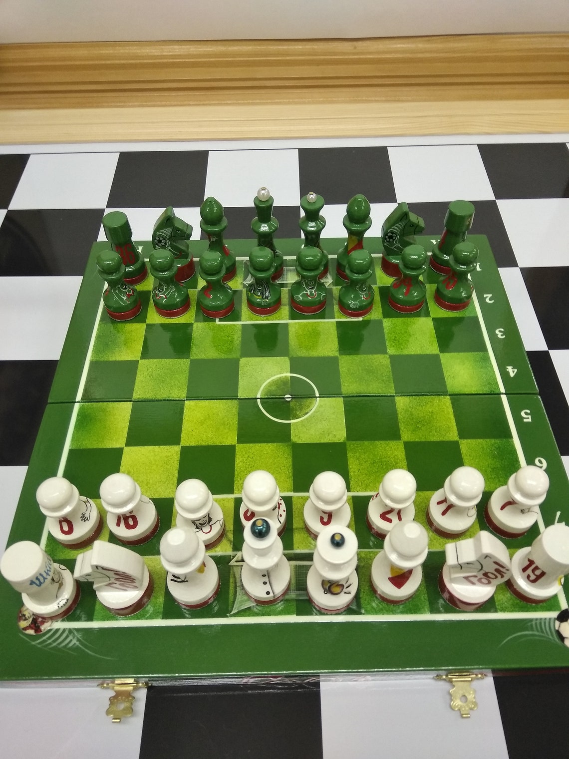 Football Chess Set Etsy
