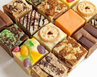 Homemade Fudge Gift Box, Biscoff, Jelly Belly, Daim Bar Flavors. Treat someone!