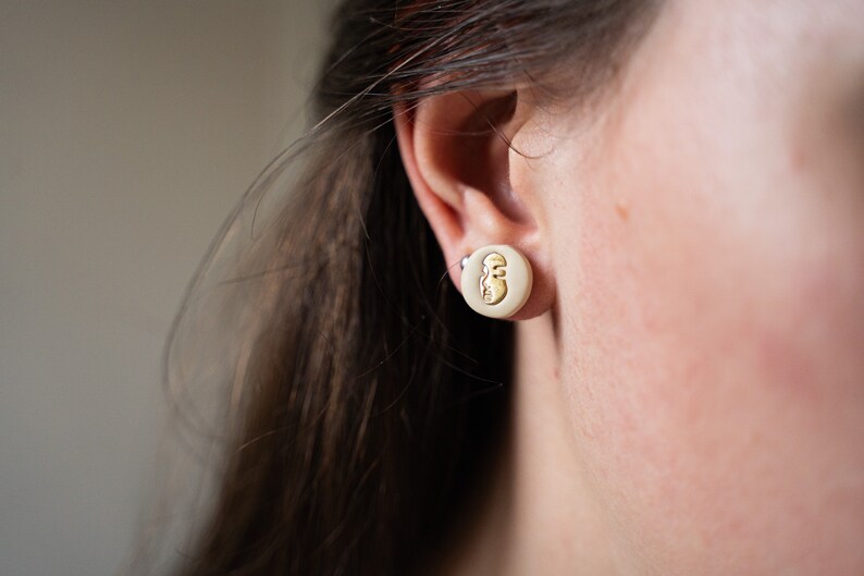 Earrings chips women/'s polymer paste Face