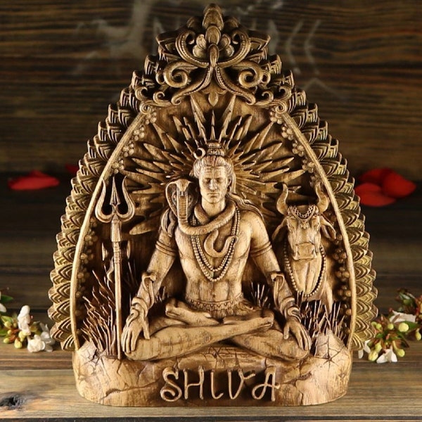 Statue de Shiva, seigneur shiva, dieux hindous, art hindou Siva statues hindoues Om namah shivay Trishula divinité hindoue Rudra décor hindou Autel hindou