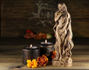 Sif, Wooden statue, Thor, Ullr Asatru Goddess statue Wood art Pagan altar Wooden home decor Goddess figurine Viking decor