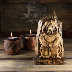 Forseti, Forseti statue, Norse gods, Wood carving Scandinavian decor Norse mythology Wiccan decor Wooden statue Norse pagan Viking figurine