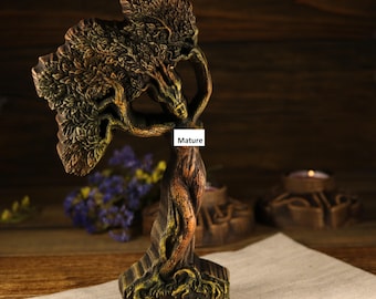 Wood Spirit Carving: Ash Tree Dryad Nymph Statue