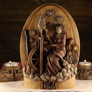 Holda Statue: Norse Winter Goddess Altar Decor