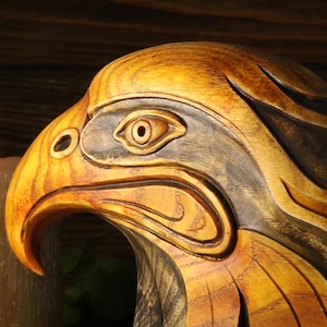 Wooden Eagle Head Sculpture: Maori Style Figurine - Etsy