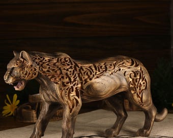 樹脂製動物置物：ライオン、シマウマ、ゾウ - アフリカンインテリア