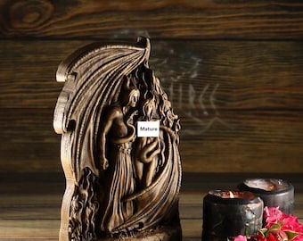 Lilith, Lucifer, Fallen angel, Lucifer morningstar Dark souls art Lilith statue Occult decor Satanic Satan statue Wooden Demon Wood carving