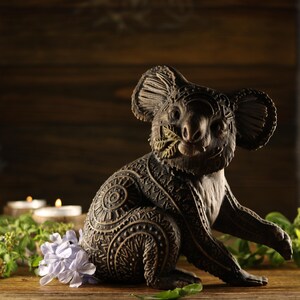 Koala bear, Koala figurine Koala statue, Bear sculpture Wooden bear Koala gifts, Koala art  Australian koala Australian animal  Decor koalas