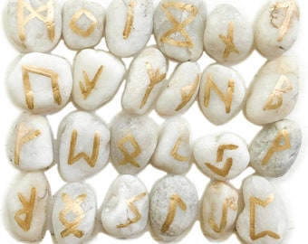 White stone runes