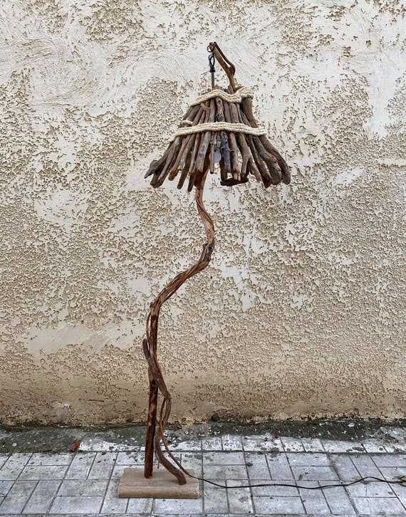 Lampe bois flotté - Décoration