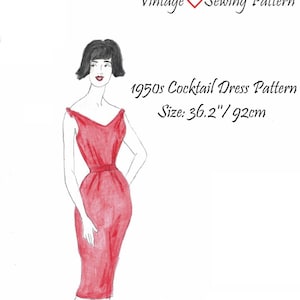 Dress Pattern Fifties Marilyn Monroe Inspired Sewing Size M